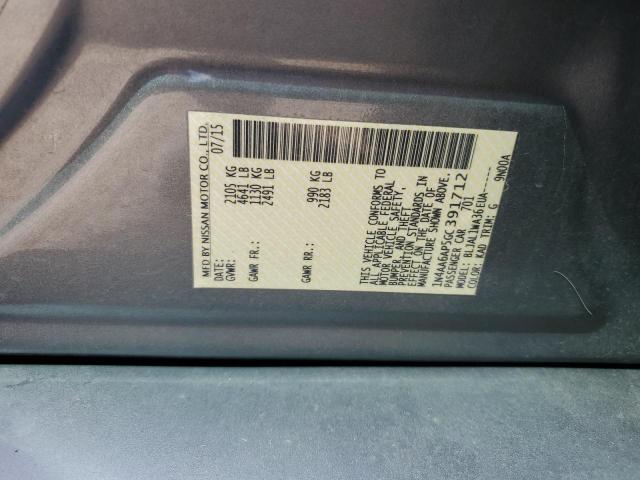 2016 NISSAN MAXIMA 3.5 - 1N4AA6AP5GC391712