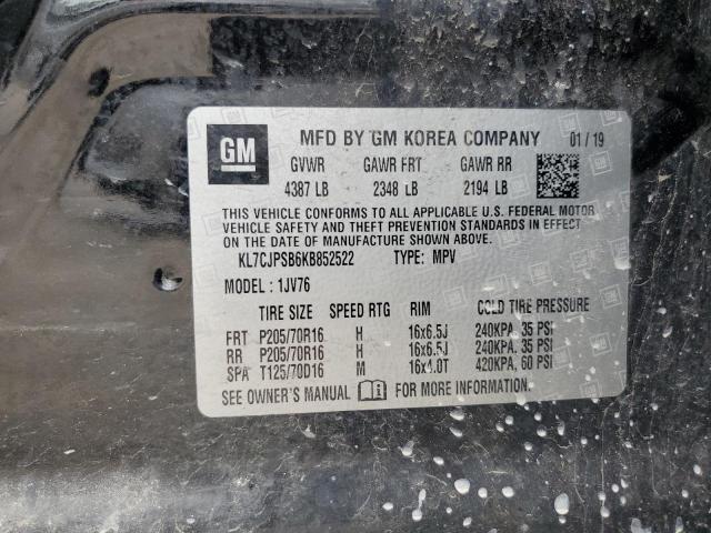 2019 CHEVROLET TRAX 1LT - KL7CJPSB6KB852522