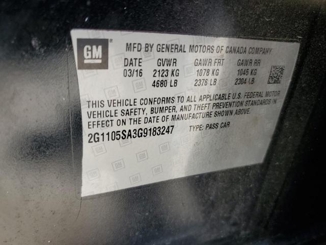 2016 CHEVROLET IMPALA LT - 2G1105SA3G9183247