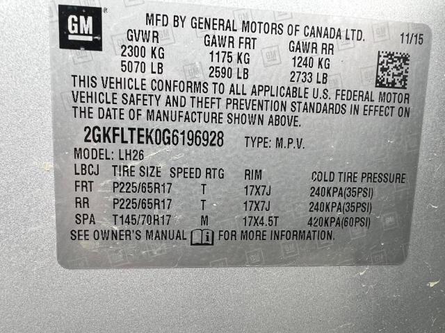 2016 GMC TERRAIN SL - 2GKFLTEK0G6196928