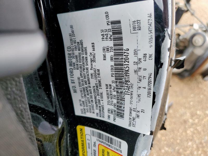 2019 FORD MUSTANG - 1FA6P8TH9K5120476