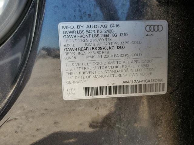 2016 AUDI Q5 PREMIUM - WA1L2AFP1GA132488
