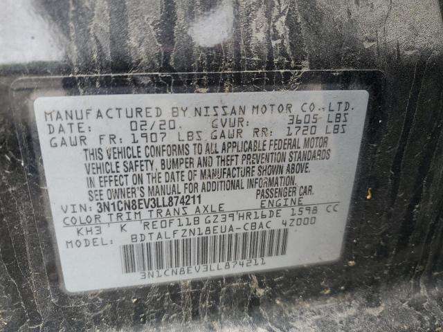2020 NISSAN VERSA SV - 3N1CN8EV3LL874211