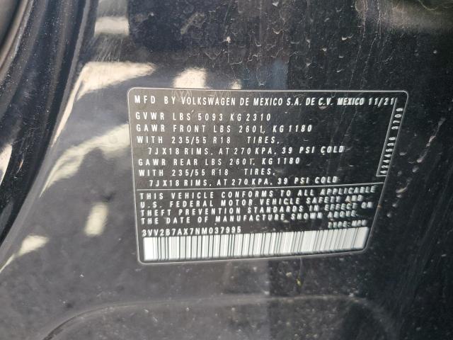 2022 VOLKSWAGEN TIGUAN SE - 3VV2B7AX7NM037995