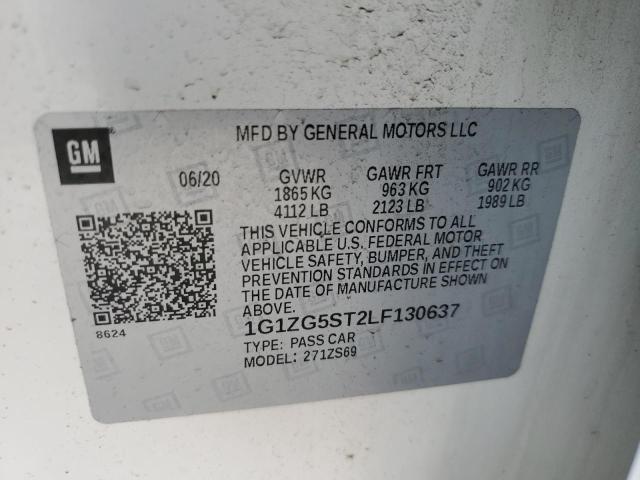 2020 CHEVROLET MALIBU RS 1G1ZG5ST2LF130637