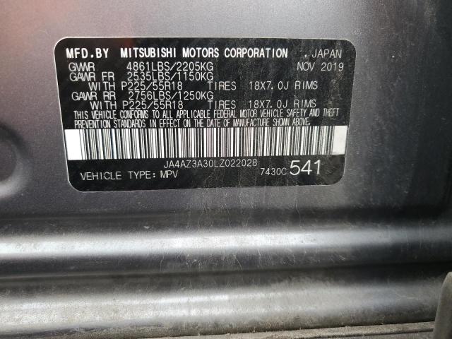 2020 MITSUBISHI OUTLANDER - JA4AZ3A30LZ022028