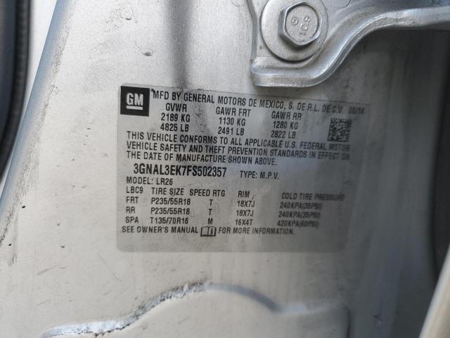 2015 CHEVROLET CAPTIVA LT 3GNAL3EK7FS502357