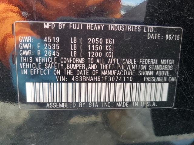 2015 SUBARU LEGACY 2.5 - 4S3BNAH61F3074110