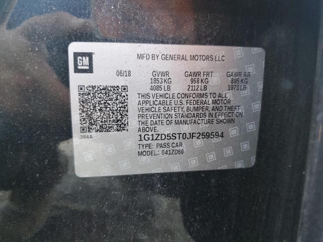 2018 CHEVROLET MALIBU LT 1G1ZD5ST0JF259594