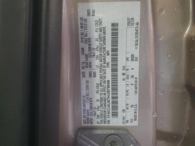 2017 FORD ESCAPE TIT 1FMCU9J97HUB78698