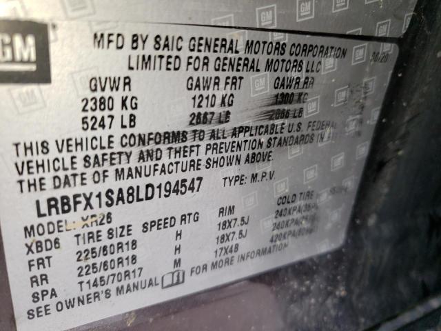 2020 BUICK ENVISION P LRBFX1SA8LD194547