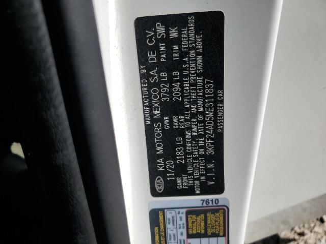 2021 KIA FORTE FE 3KPF24AD5ME311837