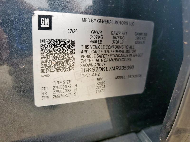 2021 GMC YUKON DENA - 1GKS2DKL7MR235390