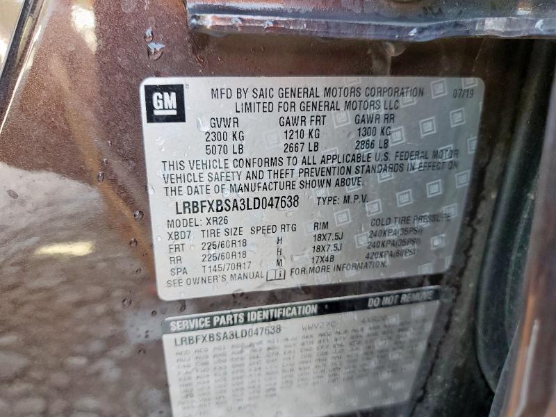 2020 BUICK ENVISION P LRBFXBSA3LD047638