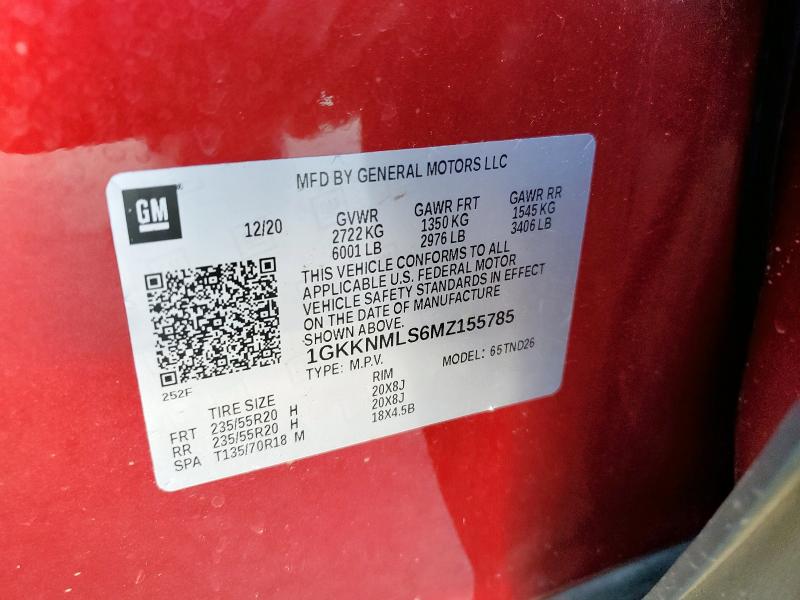 2021 GMC ACADIA SLT - 1GKKNMLS6MZ155785