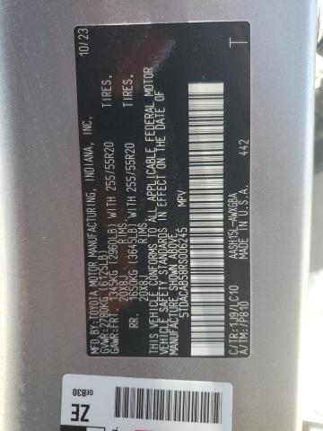 2024 TOYOTA GRAND HIGH 5TDACAB58RS006245