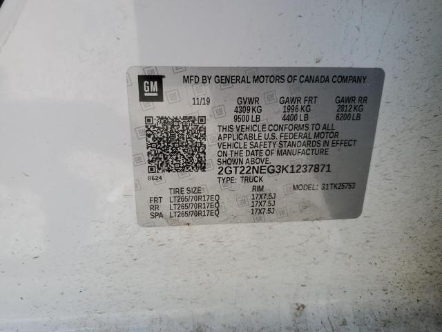 2019 GMC SIERRA K25 2GT22NEG3K1237871