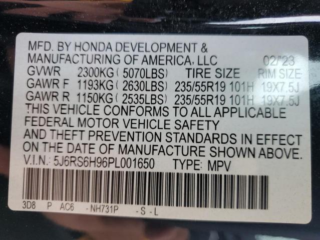 2023 HONDA CR-V SPORT - 5J6RS6H96PL001650