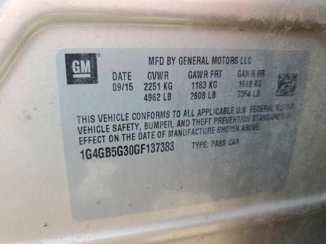 2016 BUICK LACROSSE - 1G4GB5G30GF137383