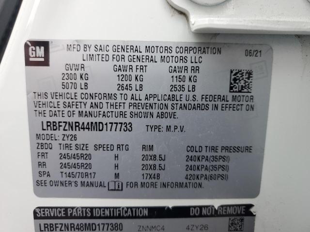 2021 BUICK ENVISION E LRBFZNR48MD177380