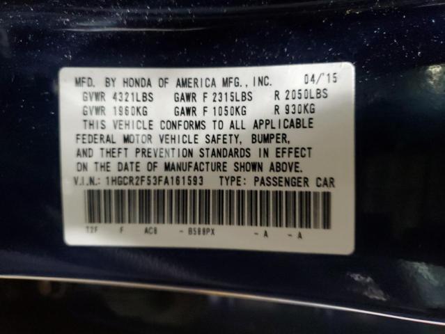 2015 HONDA ACCORD SPO - 1HGCR2F53FA161593
