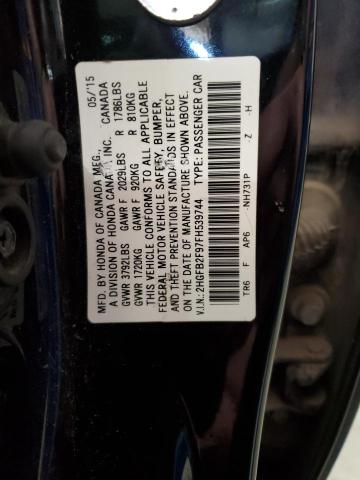 2015 HONDA CIVIC EXL - 2HGFB2F97FH539744