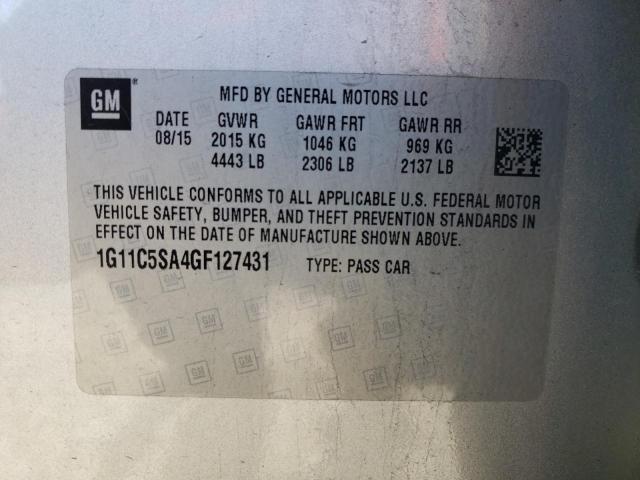 2016 CHEVROLET MALIBU LIM - 1G11C5SA4GF127431