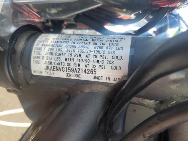 2009 KAWASAKI EN500 C - JKAENVC159A214265
