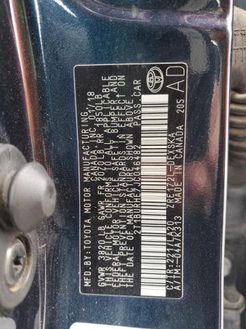 2018 TOYOTA COROLLA L - 2T1BURHE7JC046482