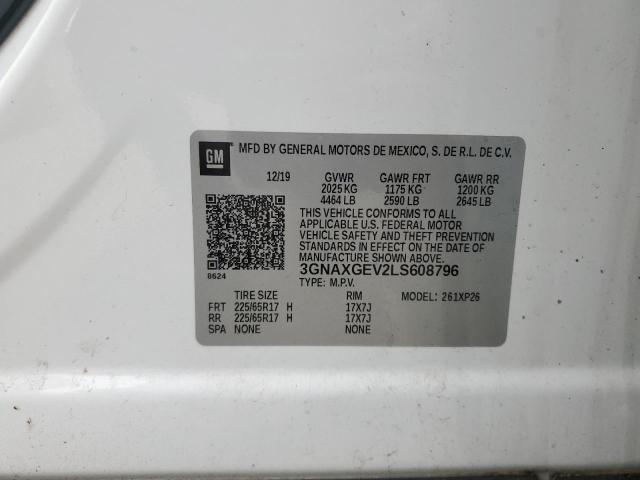 2020 CHEVROLET EQUINOX L 3GNAXGEV2LS608796