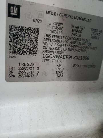 2020 CHEVROLET SILVERADO - 1GCRWAEF9LZ321866