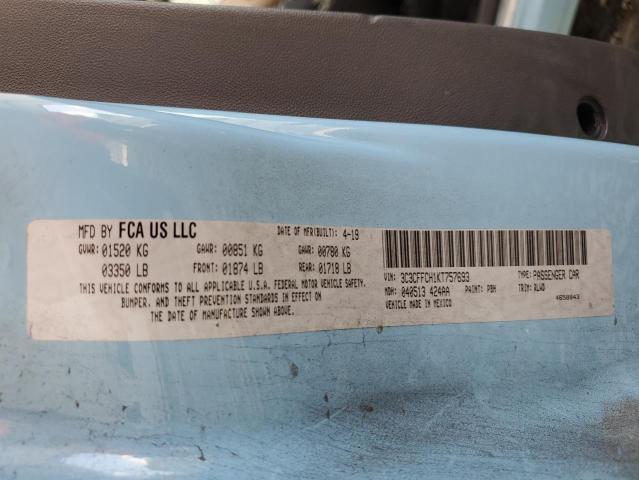 2019 FIAT 500 LOUNGE - 3C3CFFCH1KT757693