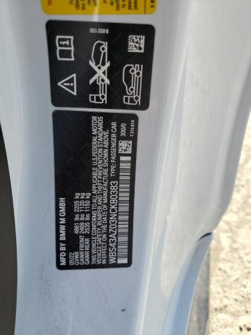 2022 BMW M4 COMPETI WBS43AZ03NCK80383