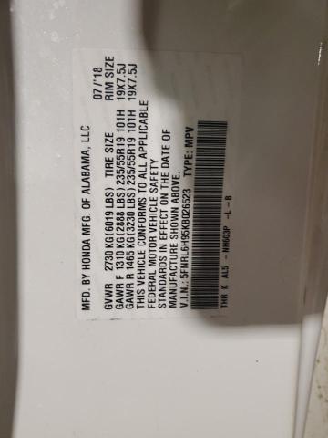 2019 HONDA ODYSSEY EL 5FNRL6H95KB026523