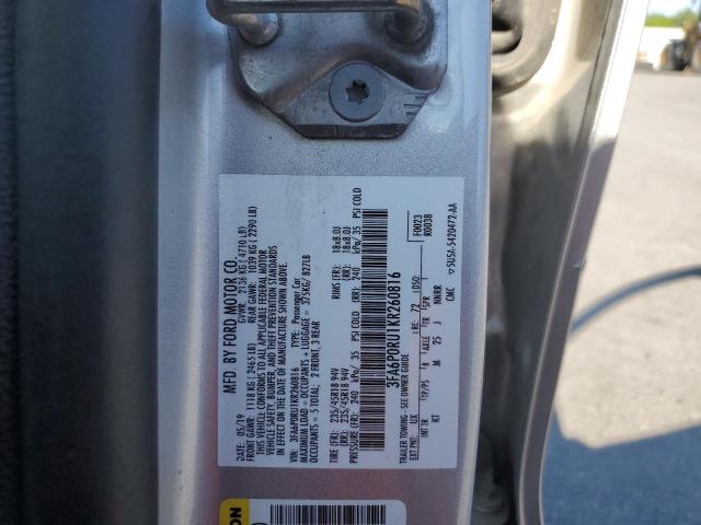 2019 FORD FUSION TIT 3FA6P0RU1KR260816