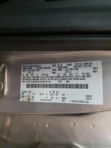 2017 FORD ESCAPE SE 1FMCU9G9XHUB15733