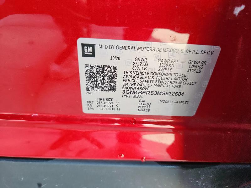 2021 CHEVROLET BLAZER RS - 3GNKBERS3MS512684