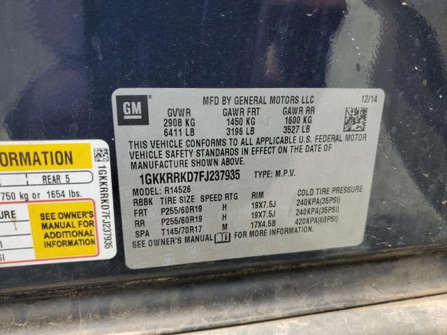 2015 GMC ACADIA SLT 1GKKRRKD7FJ237935