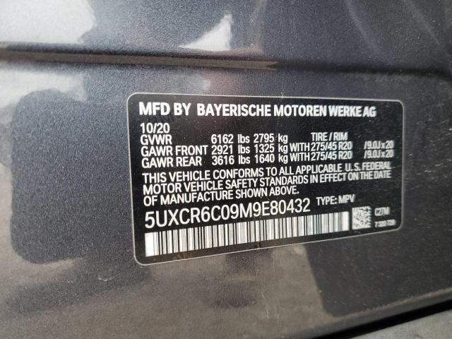 2021 BMW X5 XDRIVE4 5UXCR6C09M9E80432