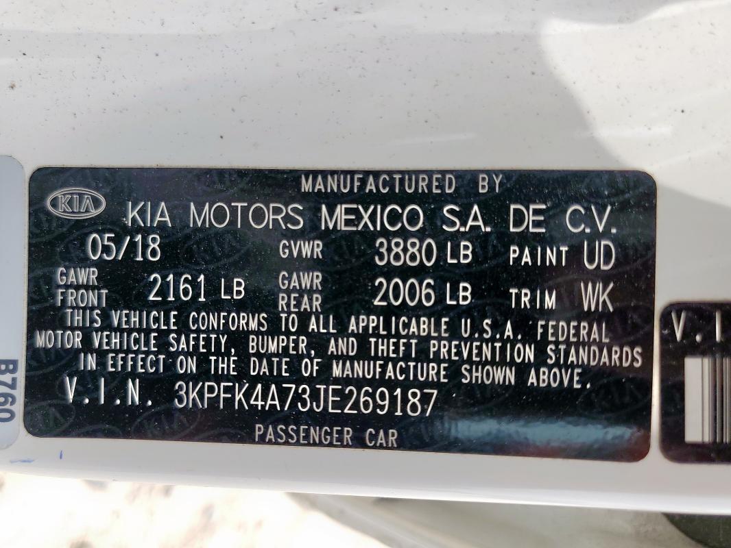 2018 KIA FORTE LX - 3KPFK4A73JE269187