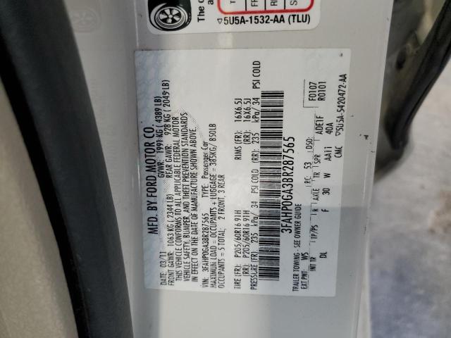 2011 FORD FUSION S - 3FAHP0GA3BR287565