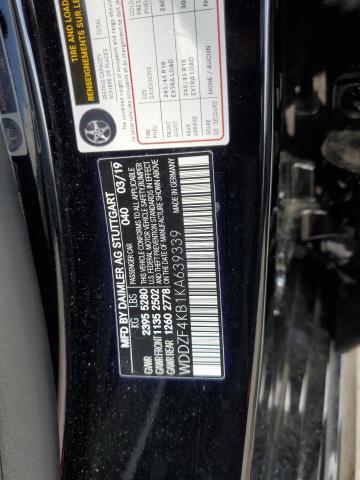 2019 MERCEDES-BENZ E CLASS WDDZF4KB1KA639339