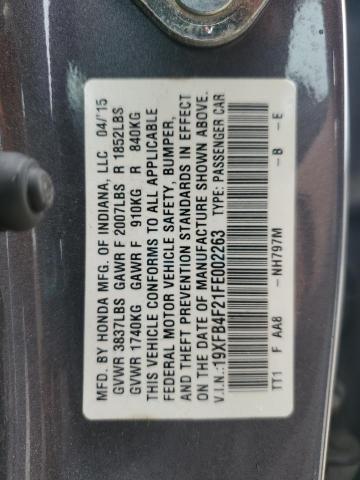 2015 HONDA CIVIC HYBR 19XFB4F21FE002263