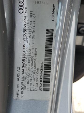 2017 AUDI S7 PRESTIG WAU2FBFC0HN055032