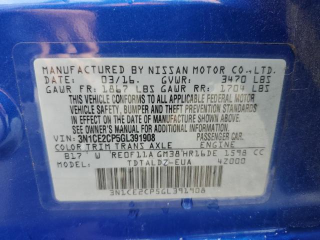 2016 NISSAN VERSA NOTE - 3N1CE2CP5GL391908