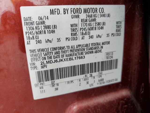 2014 LINCOLN MKX - 2LMDJ6JKXEBL17663