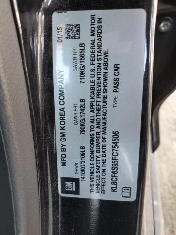 2015 CHEVROLET SPARK 2LT KL8CF6S95FC754506