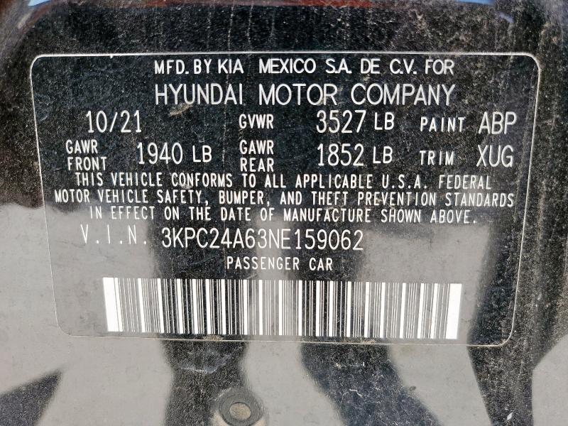 2022 HYUNDAI ACCENT SE - 3KPC24A63NE159062
