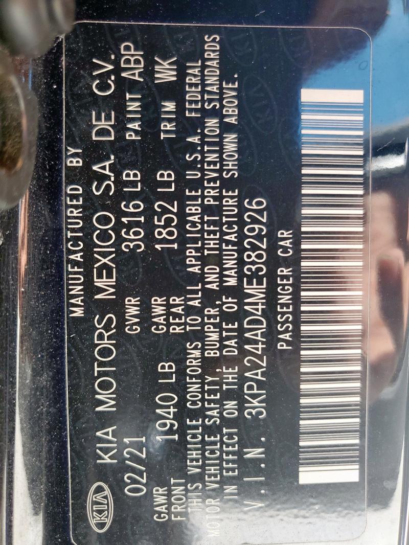 2021 KIA RIO LX 3KPA24AD4ME382926