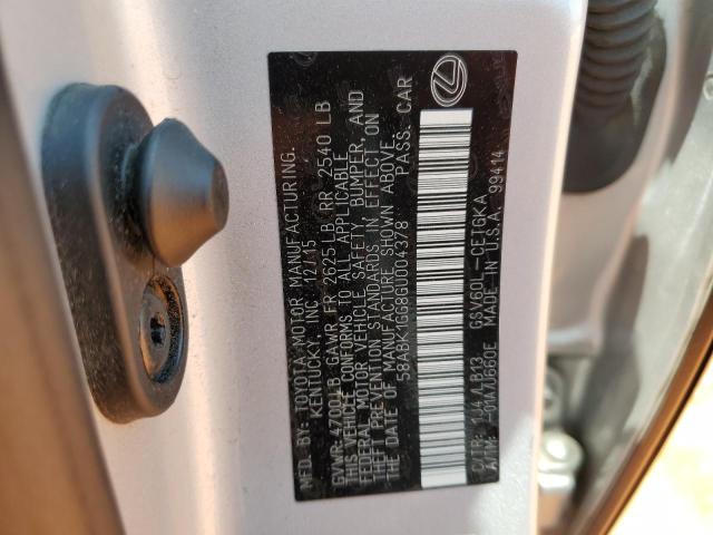 2016 LEXUS ES 350 - 58ABK1GG8GU004378